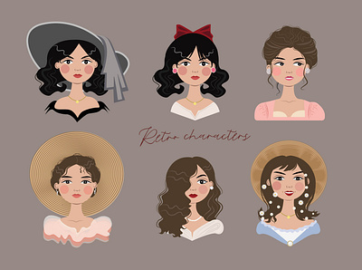 retro characters adobe illustrator artwork characterdesign icon illustraion vector