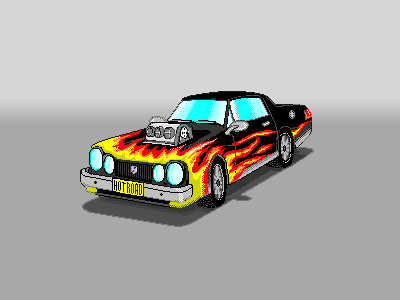 Pixel hot-road art car cool hotroad mspaint pixel