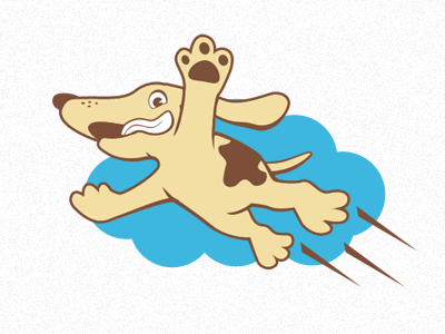 Dog flight blue dog flight fly illustration logo sky