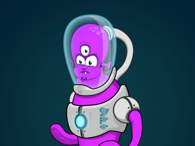Alien alien cartoon character design game ios photoshop purple squid