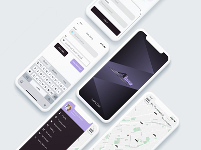 Along carpooling app mockup app branding design ui ux