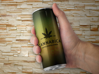 Marijuana Leaf with Coffee Bean Logo Design