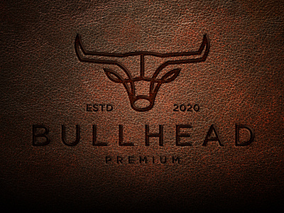 Bull Head Line Art Logo Vector illustration