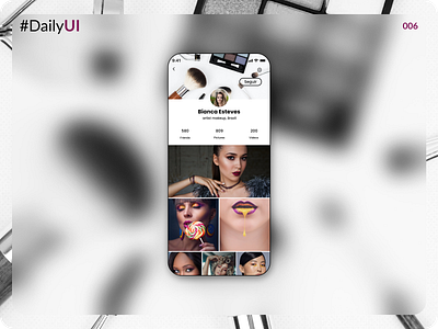 Daily UI - day 6 - User Profile 006 dailyui profile uiux userprofile
