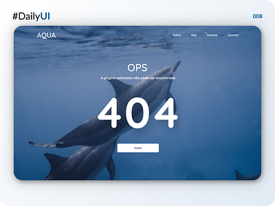 DailyUI - Day 8 - 404 page