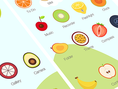 Icon Theme for Fruit-plaza android color cute fruit icon theme ui