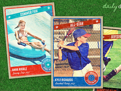 baseball card inspired templates dribbble template