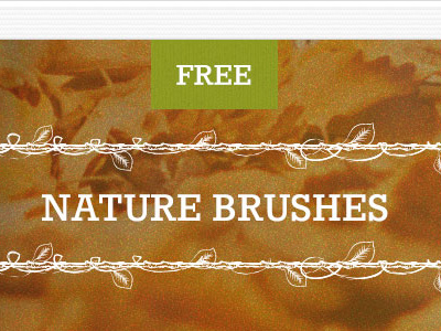 free photoshop brushes - hand drawn nature abr brush download free freebie hand drawn leaves photoshop psd vine wood