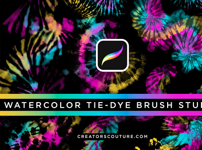 Tie-Dye Brushes for Procreate procreate procreate brush tie dye tie dye tie dye procreate tiedye