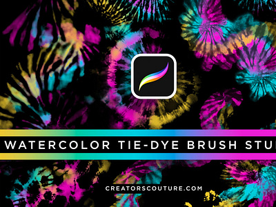 Tie-Dye Brushes for Procreate procreate procreate brush tie dye tie dye tie dye procreate tiedye