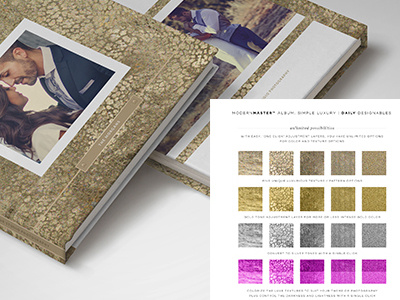 Versatile gold texture photography album template design
