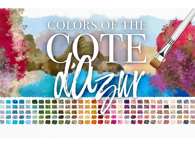 Paint in colors of the Côte d'Azur! brush color color palette colour palette photoshop photoshop brush watercolor watercolour