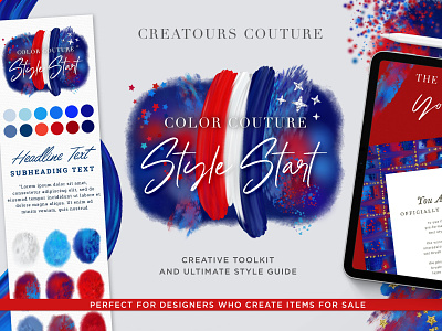 Fourth of July Creative Kit and Photoshop Brushes brand board color palette flag flag design fourth of july july 4 july 4th patriotic photoshop brush