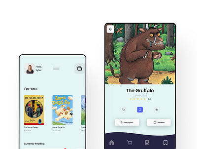 Book Reading App app design ui