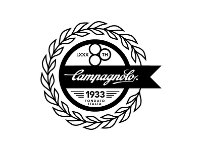 Campagnolo 80th Anniversary Logo -- Circle bicycling bike campagnolo campy concept exercise italian logo