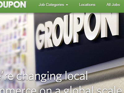 Groupon jobs page career design groupon job social talent ux web