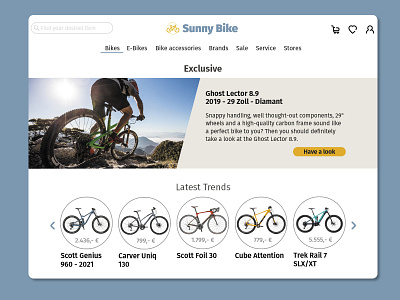 Landing Page - Bike Store