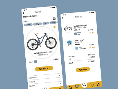 Daily UI - Shopping Cart app bike dailyui ios shopping bag shopping cart ui