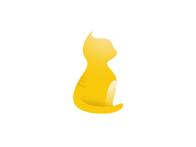 Cat Logo cat icon illustration logo yellow