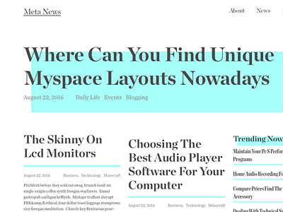 News Blog Layout