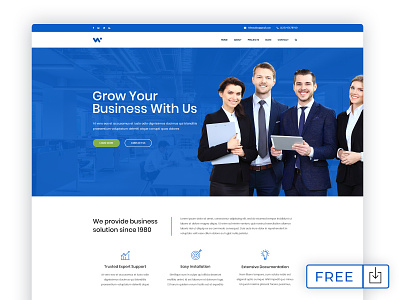 Free Corporate Website PSDs