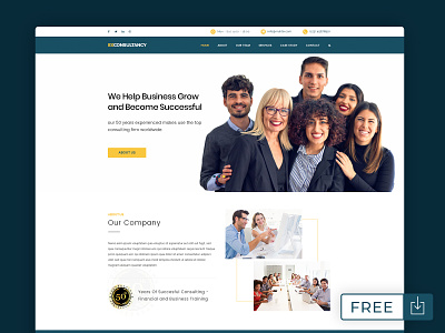 Free Corporate Website PSD Templates