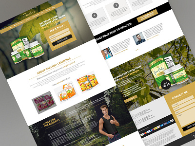 Produce Template - Product Landing Page landing page marketing page onepage organic product suppliment webdesign