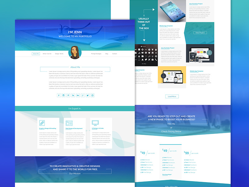 Ishow personal portfolio psd freebie