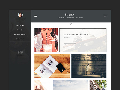 Photo Blog blog personal portfolio template webdesign