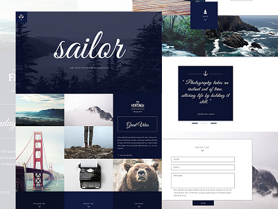 Just Another Portfolio Template I Called "Sailor" creative personal portfolio web design
