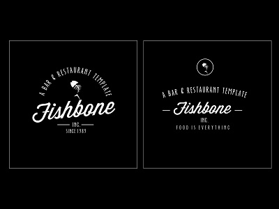 Fishbone Vintage Logo identity logo retro vintage