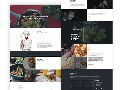 Restaurant Version Onepage Web Design by Jenn Pereira on Dribbble