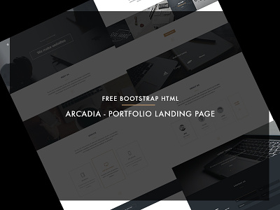 Free! Arcadia - HTML PSD Landing Page