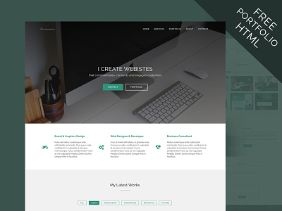 Freebie! - Portfolio HTML bootstrap creative free free html free portfolio freebie personal portfolio web design