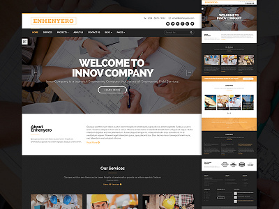 Engineering/Industrial Bootstrap Theme bootstrap theme construction corporate engineering industrial web design