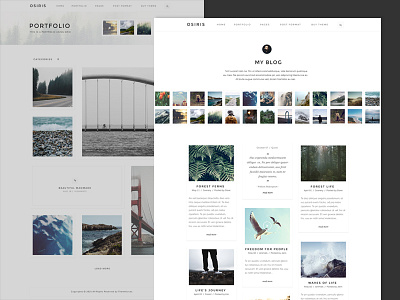 Osiris Minimal Blog and Portfolio blog creative personal portfolio template webdesign