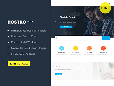 Hostro — Hosting HTML Template
