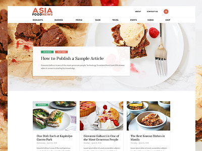 Home - Food Magazine Web Design - Draft#1 blog food food magazine minimal web design
