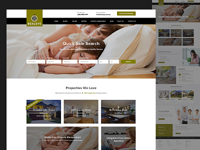 Real Estate Web Redesign Homepage Draft#1 clean homes minimal modern real estate web design