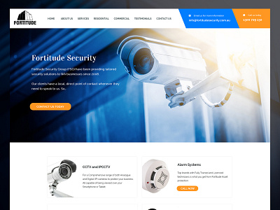 Security Company Web ReDesign clean minimal security security company web design