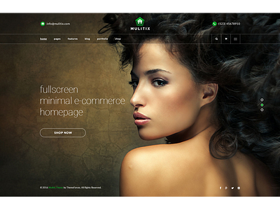 Fullscreen Homepage - Minimal e-commerce. ecommerce fullscreen homepage minimal