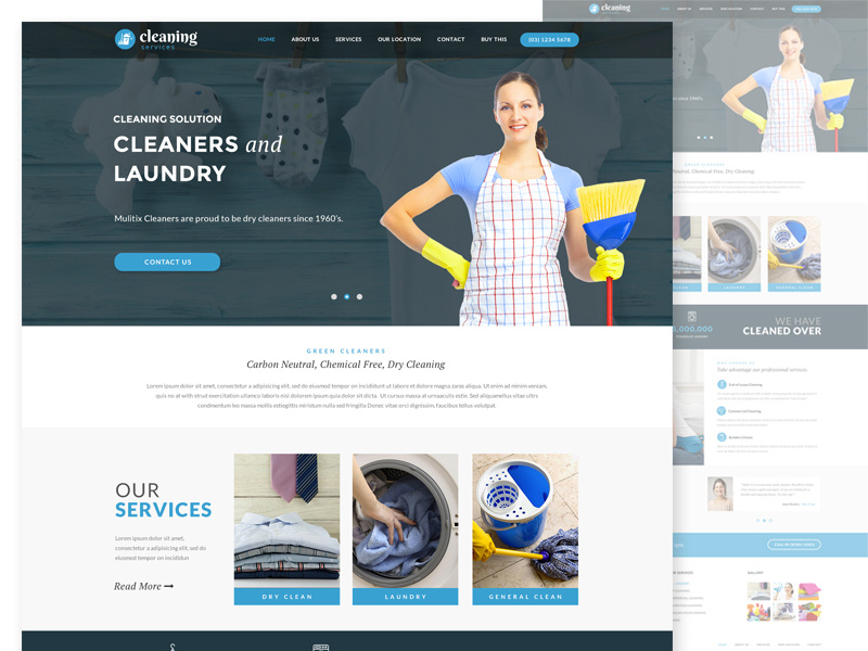 Cleaning Services Web Design services washing house keeping web design laundry cleaning