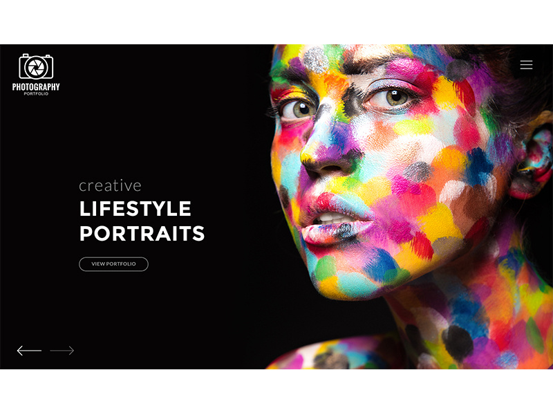 Fullscreen Homepage for Photography Website portfolio photos minimal fullscreen photography web design