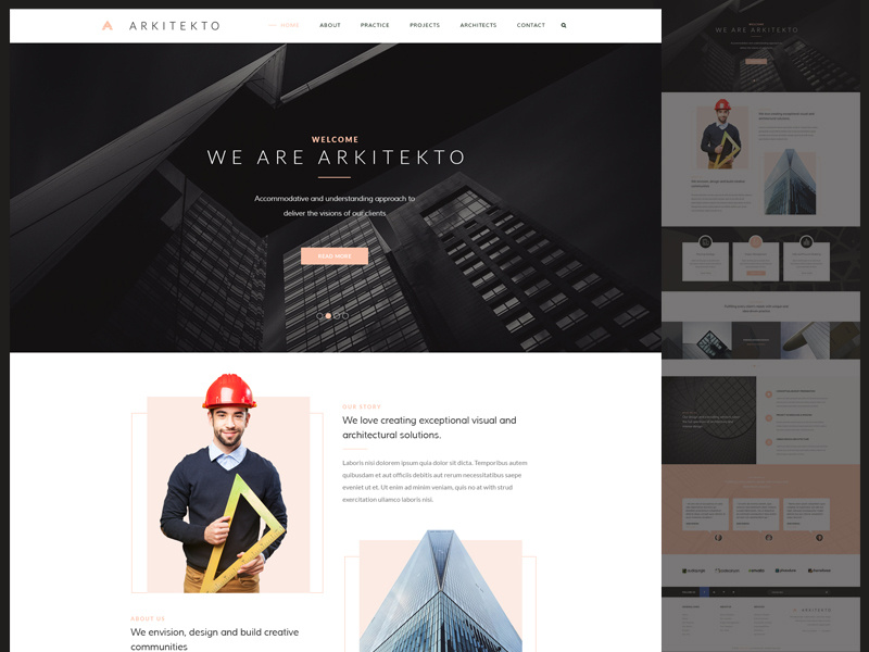Web Design for Architects modern clean minimal interior design architecture web design