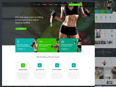 Fitness Web Design fitness fitness coach health coach web design