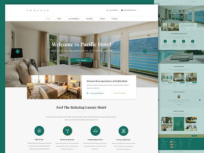 Hotel Web Design classic clean hotel minimal modern travel web design