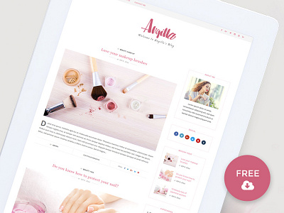 Freebie - Angilla - Minimal WordPress Blog Theme