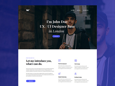 OnePage Creative Designer's Web Portfolio creative designer onepage portfolio web design