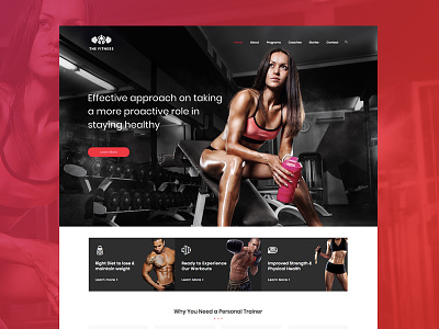 Gym & Fitness Coach Web Design coach fitness fitness coach gym web design wordpress