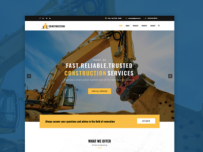 Engineering & Construction Web Design Template building construction engineering web design wordpress